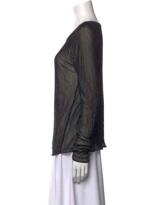 'S Max Mara Scoop Neck Long Sleeve Top