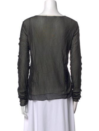 'S Max Mara Scoop Neck Long Sleeve Top