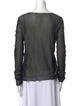 'S Max Mara Scoop Neck Long Sleeve Top