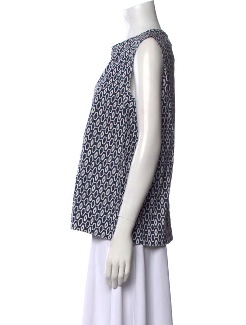 'S Max Mara Printed Crew Neck Blouse