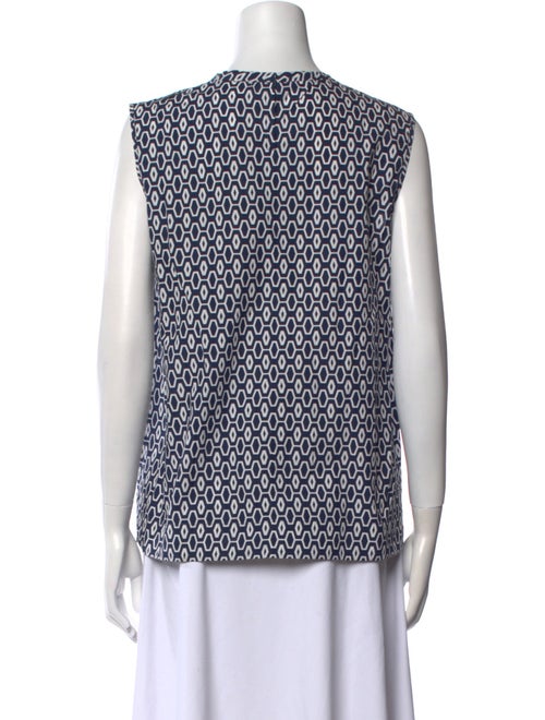 'S Max Mara Printed Crew Neck Blouse