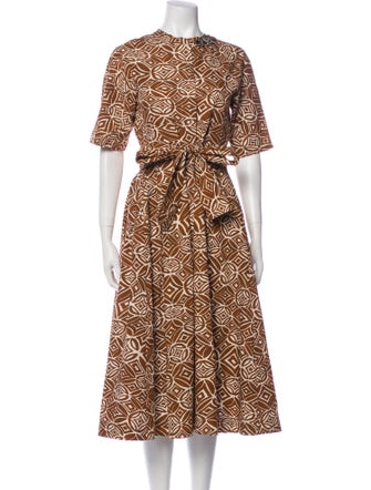 'S Max Mara Printed Midi Length Dress