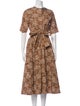 'S Max Mara Printed Midi Length Dress