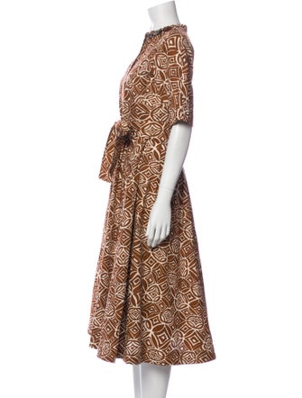 'S Max Mara Printed Midi Length Dress