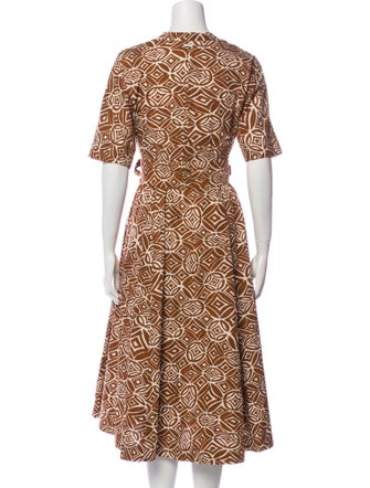 'S Max Mara Printed Midi Length Dress
