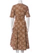 'S Max Mara Printed Midi Length Dress