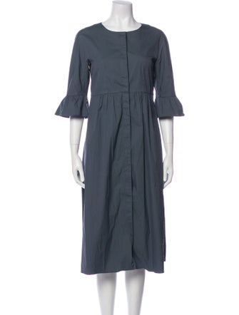 'S Max Mara Scoop Neck Midi Length Dress