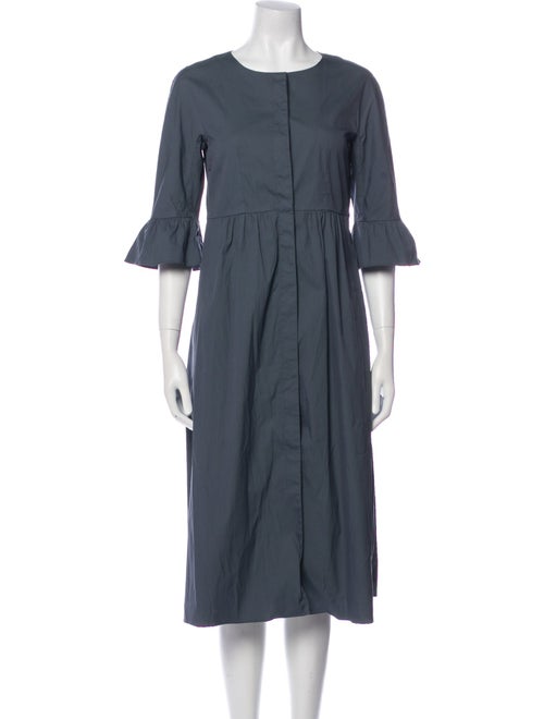 'S Max Mara Scoop Neck Midi Length Dress