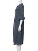 'S Max Mara Scoop Neck Midi Length Dress