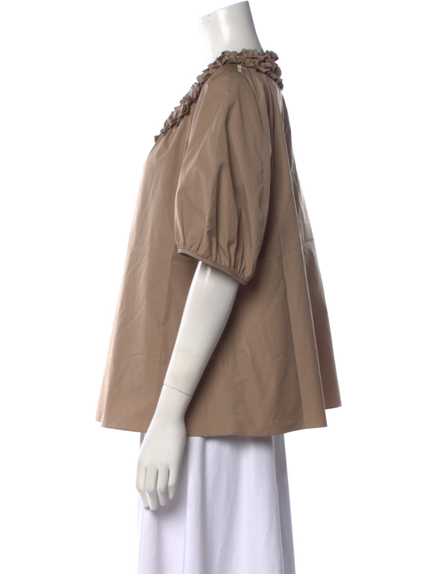 'S Max Mara Scoop Neck Short Sleeve Blouse