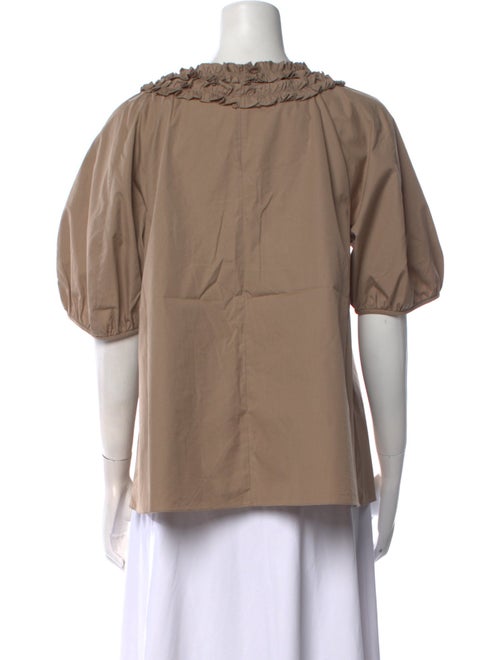 'S Max Mara Scoop Neck Short Sleeve Blouse