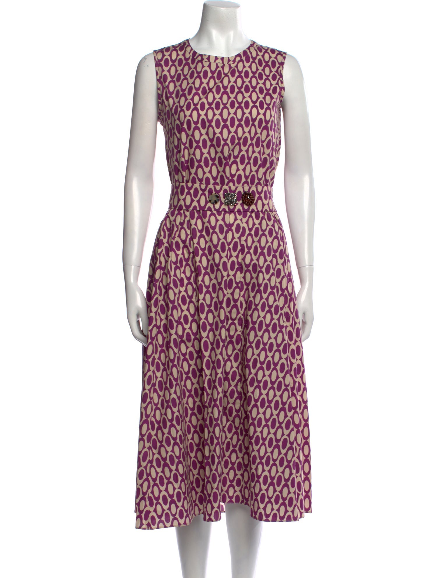 'S Max Mara Printed Long Dress