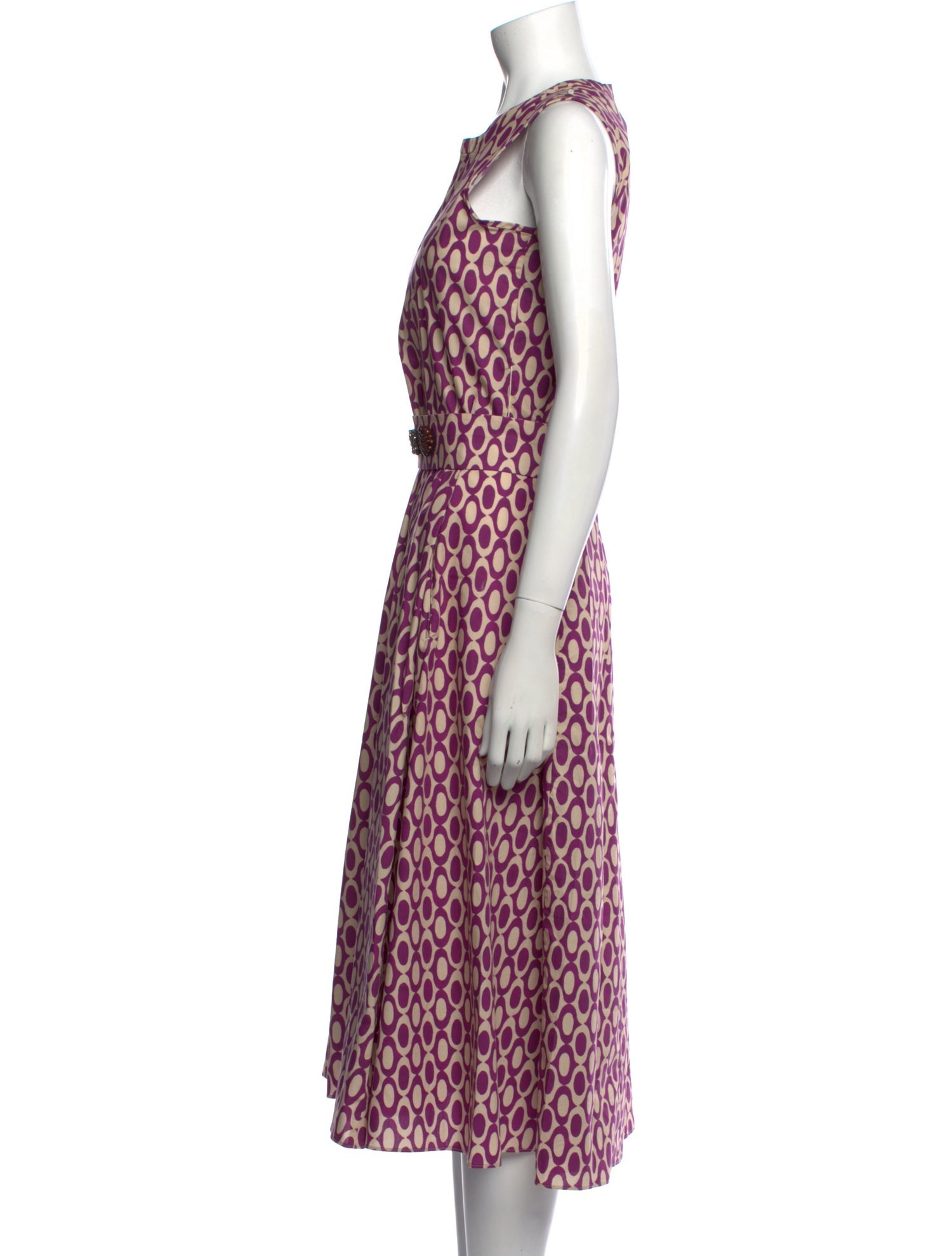 'S Max Mara Printed Long Dress