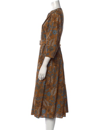 'S Max Mara Printed Midi Length Dress