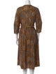 'S Max Mara Printed Midi Length Dress