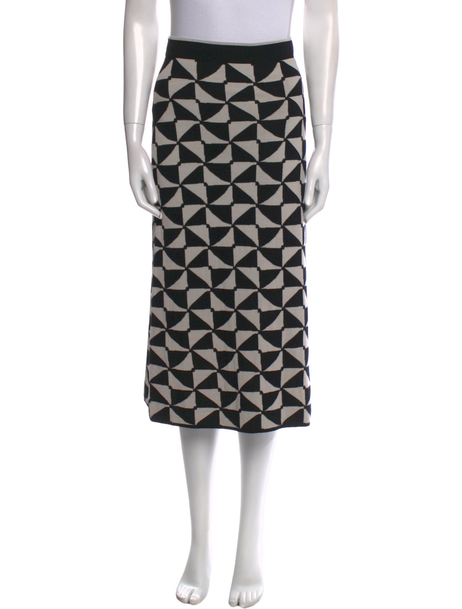 'S Max Mara Virgin Wool Knee-Length Skirt