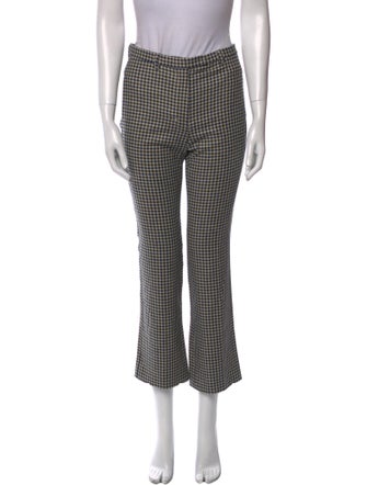 'S Max Mara Plaid Print Straight Leg Pants