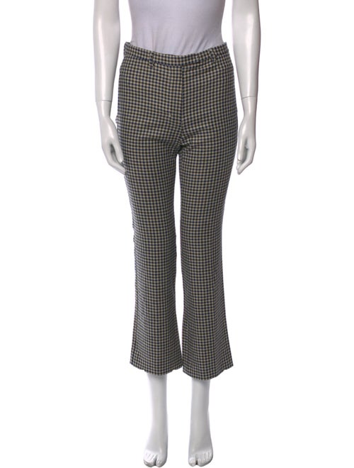 'S Max Mara Plaid Print Straight Leg Pants