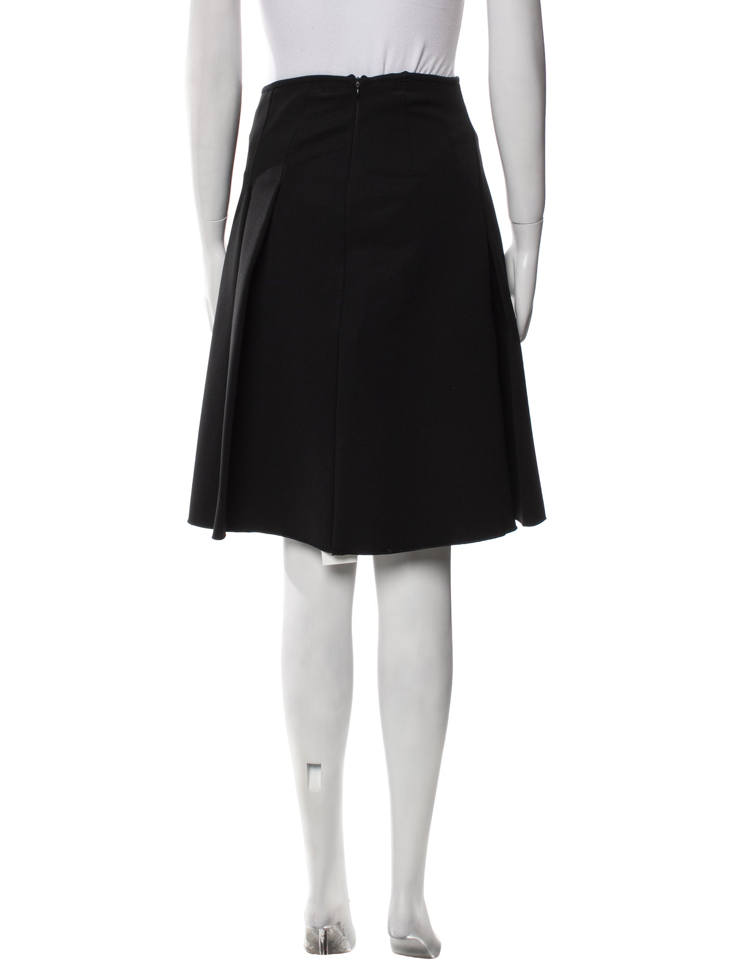 'S Max Mara Pleated Accents Knee-Length Skirt