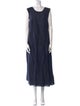 'S Max Mara Scoop Neck Midi Length Dress