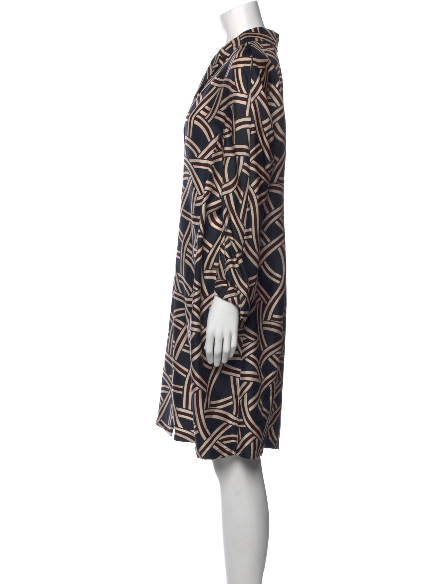 'S Max Mara Silk Knee-Length Dress