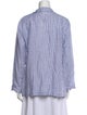 'S Max Mara Linen Striped Button-Up Top