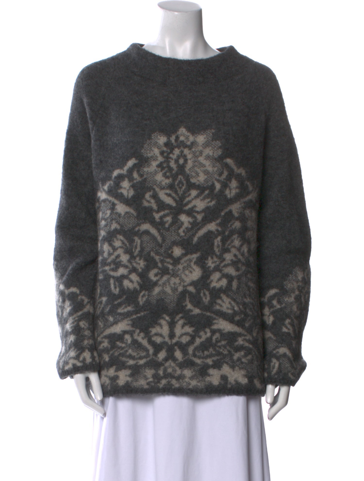 'S Max Mara Printed Crew Neck Sweater