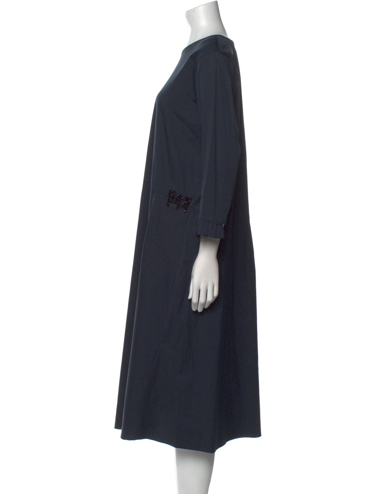 'S Max Mara Bateau Neckline Midi Length Dress