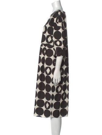 'S Max Mara Polka Dot Print Midi Length Dress