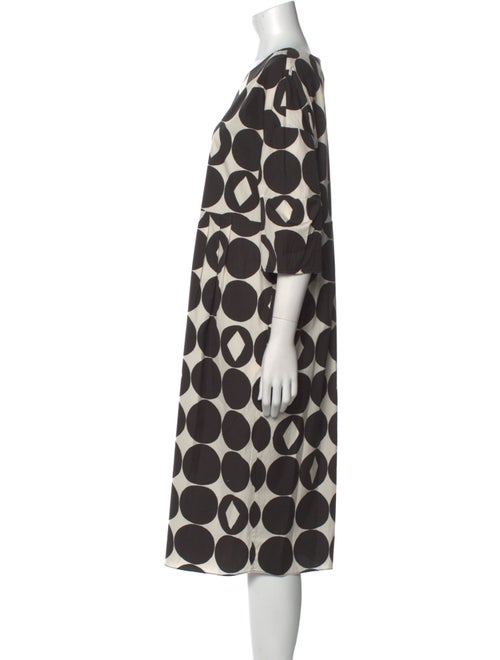 'S Max Mara Polka Dot Print Midi Length Dress