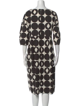 'S Max Mara Polka Dot Print Midi Length Dress