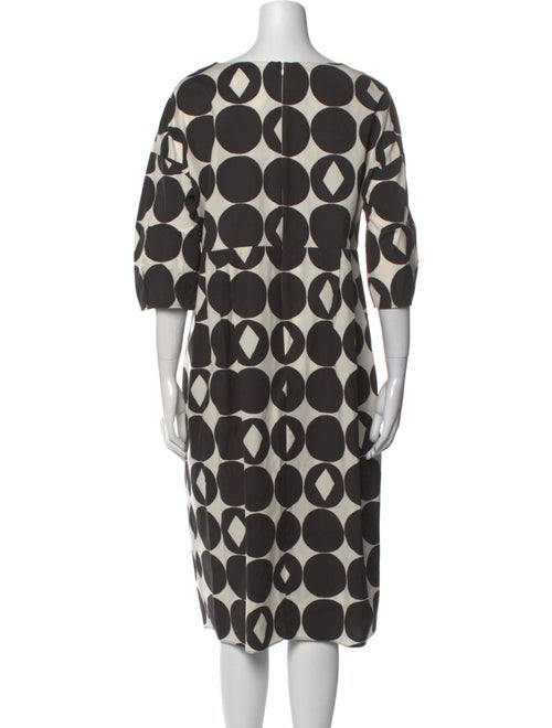 'S Max Mara Polka Dot Print Midi Length Dress