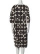'S Max Mara Polka Dot Print Midi Length Dress