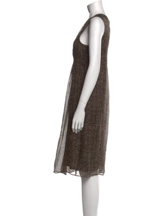 'S Max Mara Silk Midi Length Dress