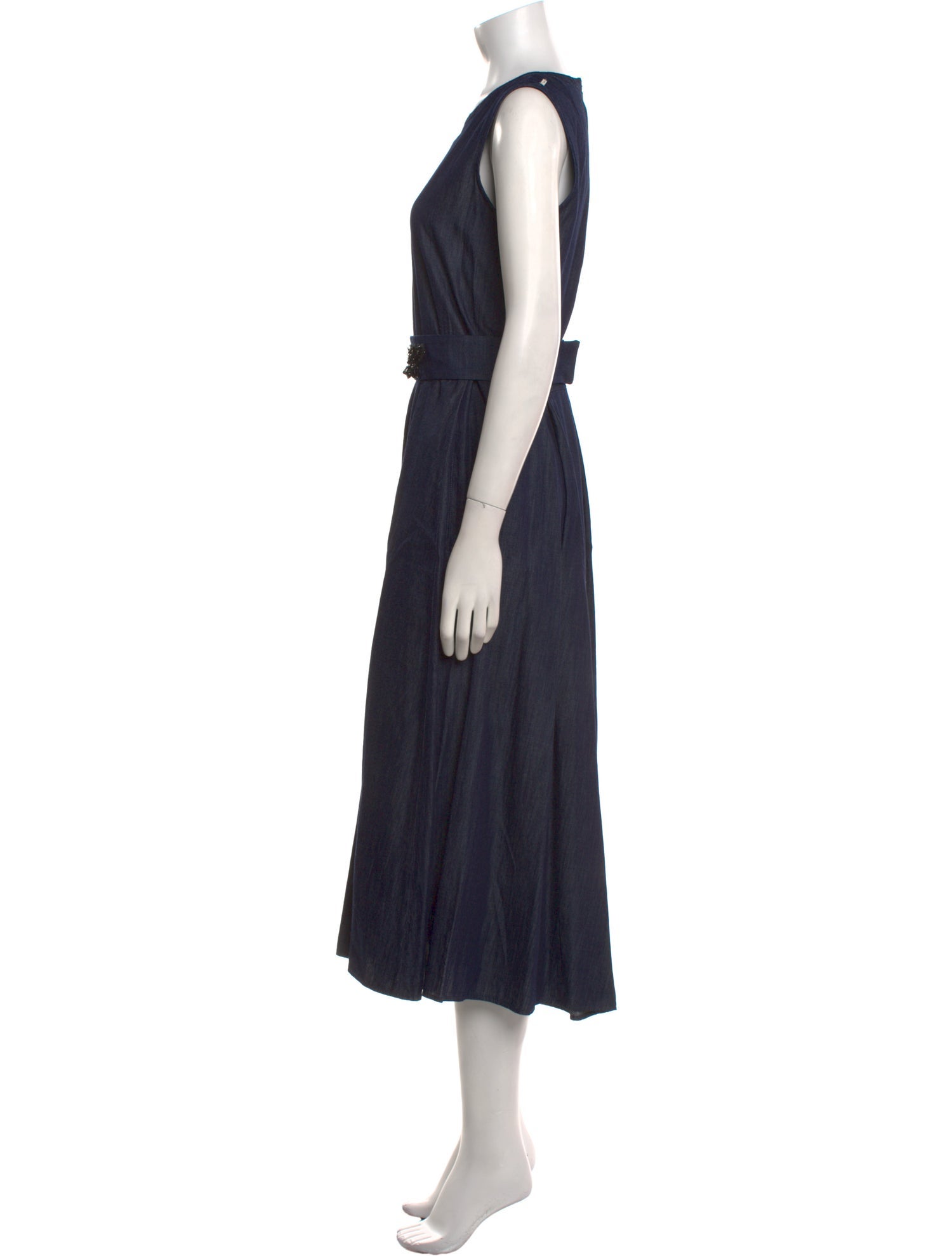'S Max Mara Crew Neck Long Dress