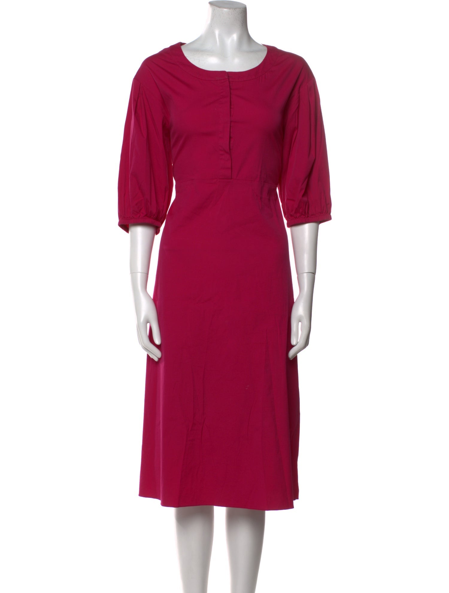 'S Max Mara Scoop Neck Midi Length Dress