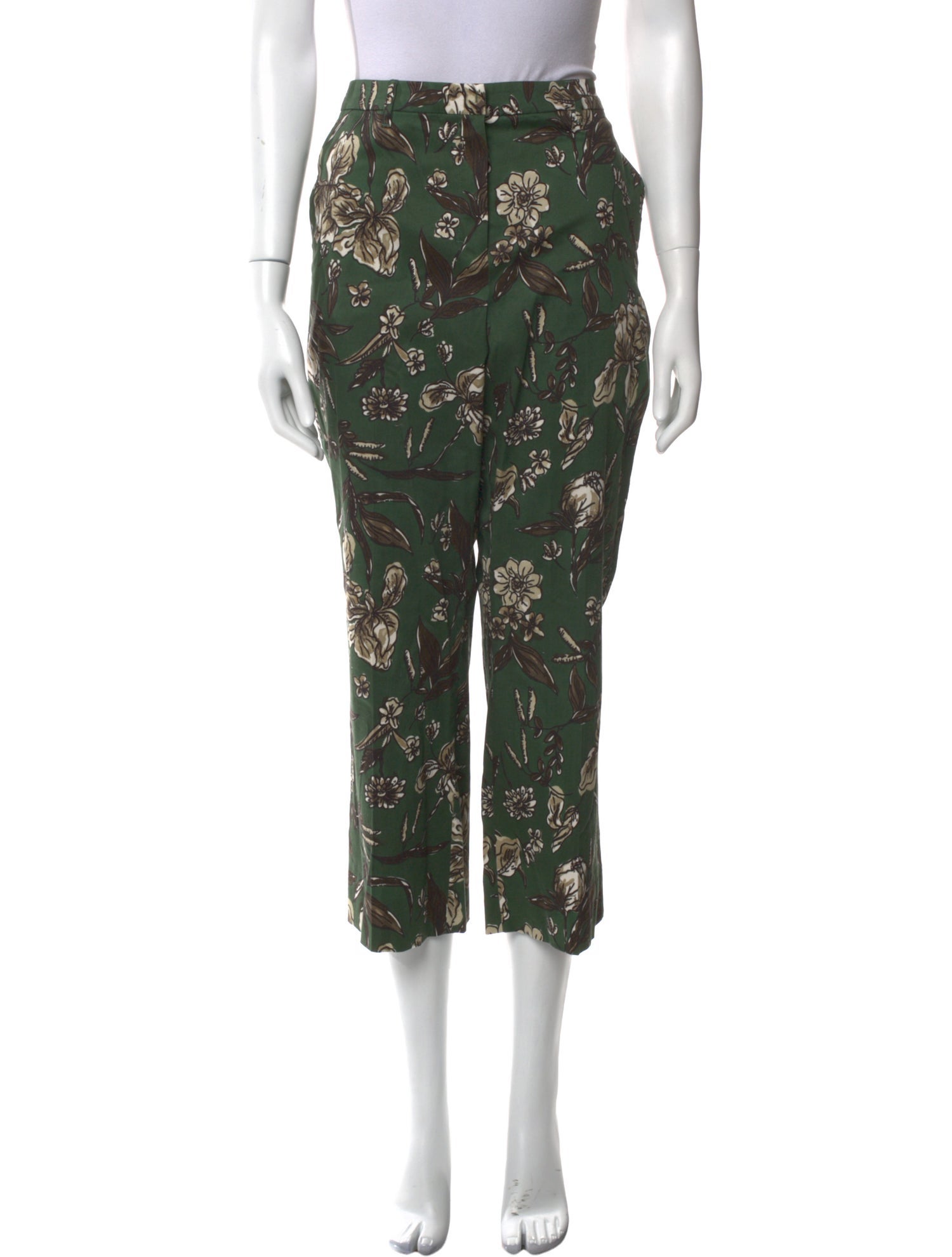 'S Max Mara Floral Print Wide Leg Pants