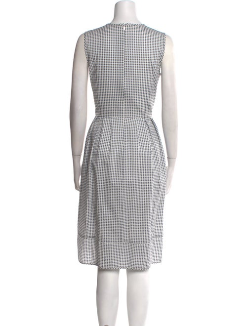 'S Max Mara Plaid Print Midi Length Dress