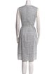 'S Max Mara Plaid Print Midi Length Dress
