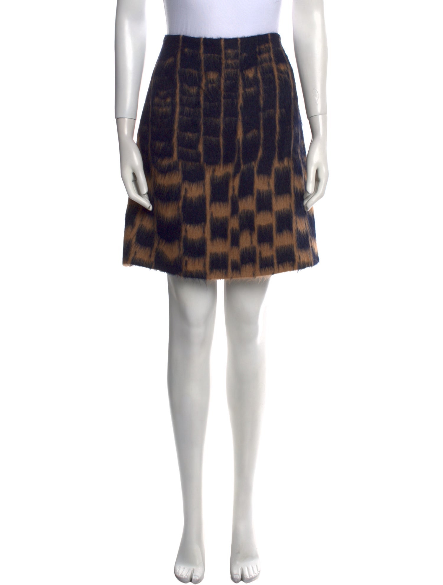 'S Max Mara Plaid Print Knee-Length Skirt