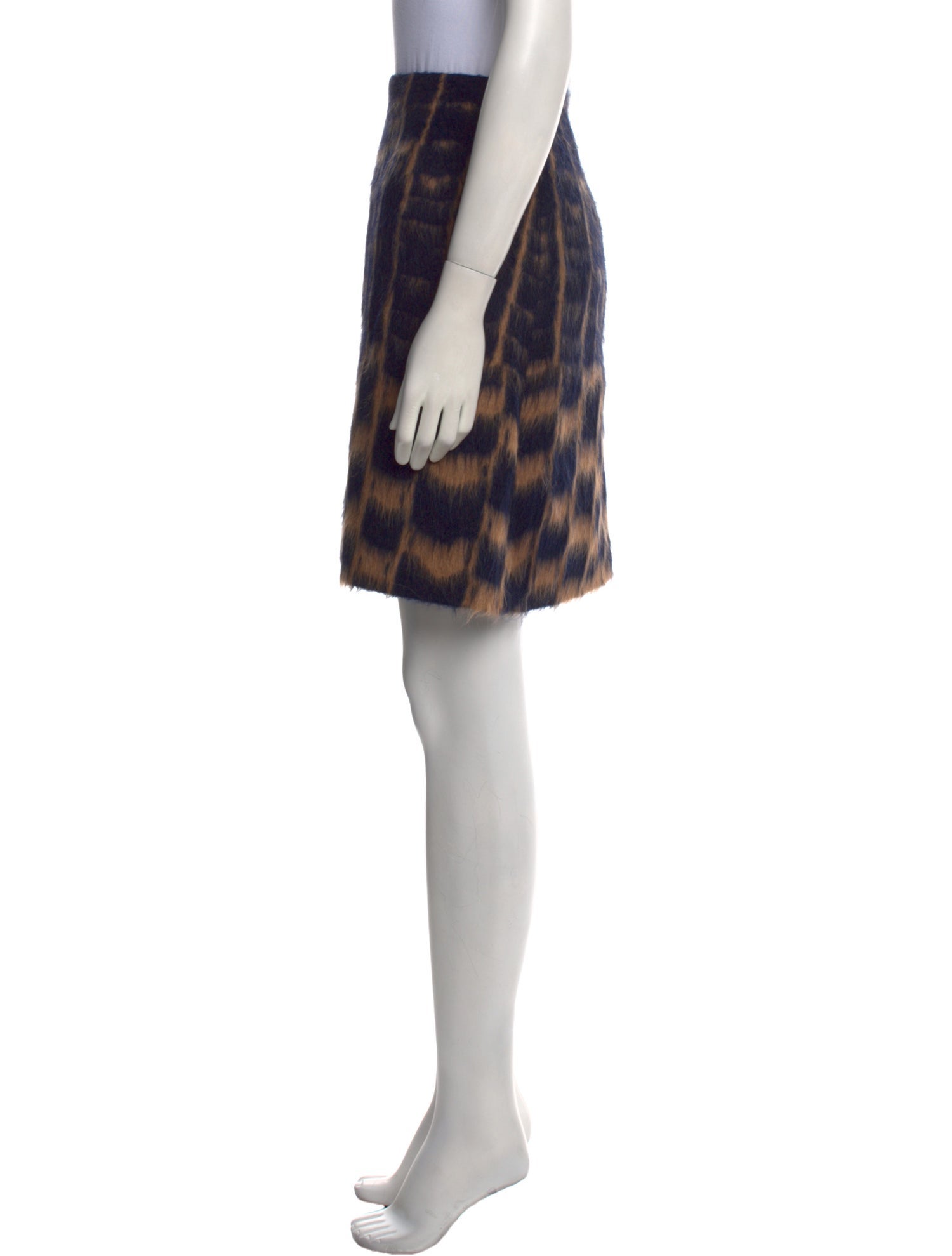 'S Max Mara Plaid Print Knee-Length Skirt