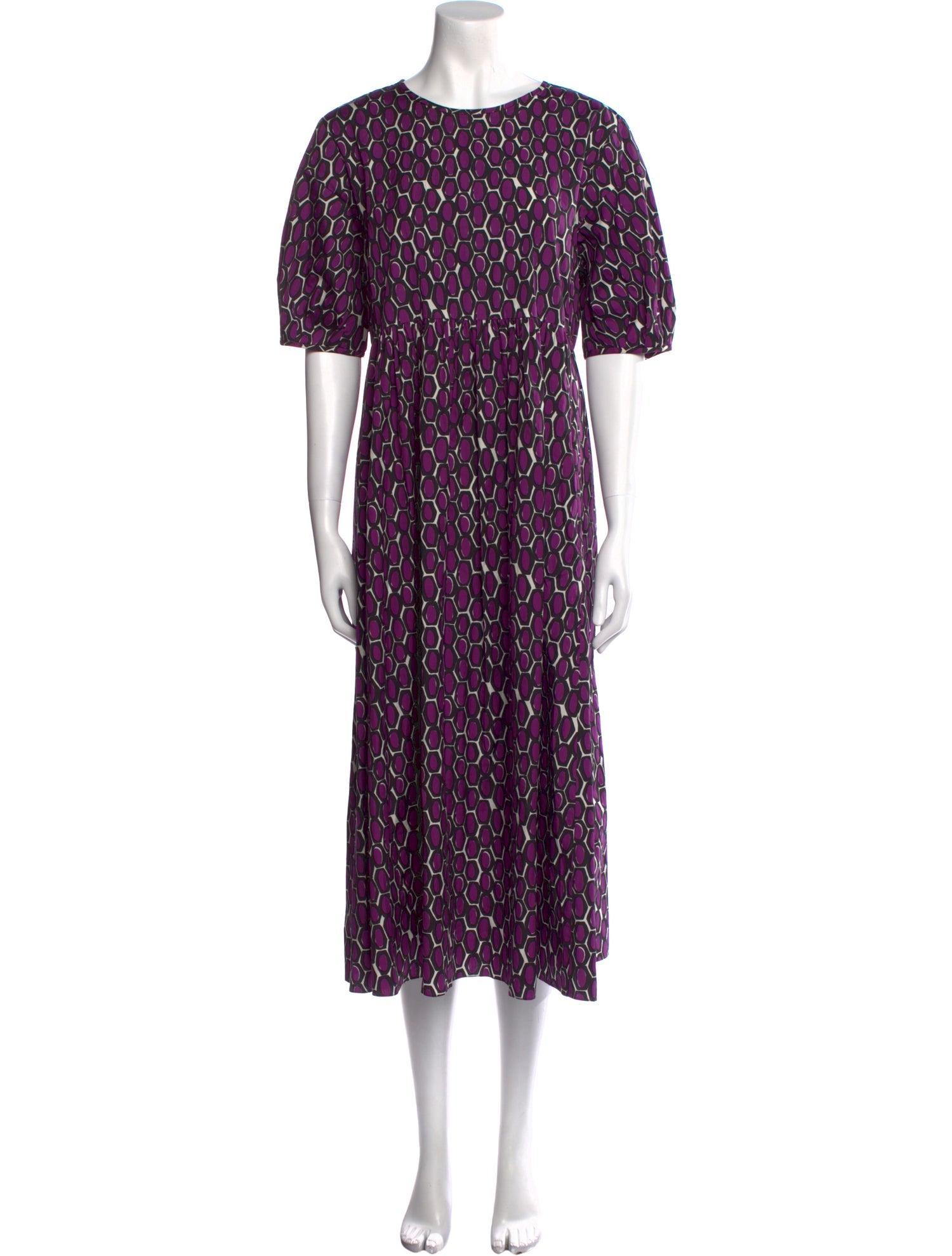 'S Max Mara Printed Midi Length Dress w/ Tags