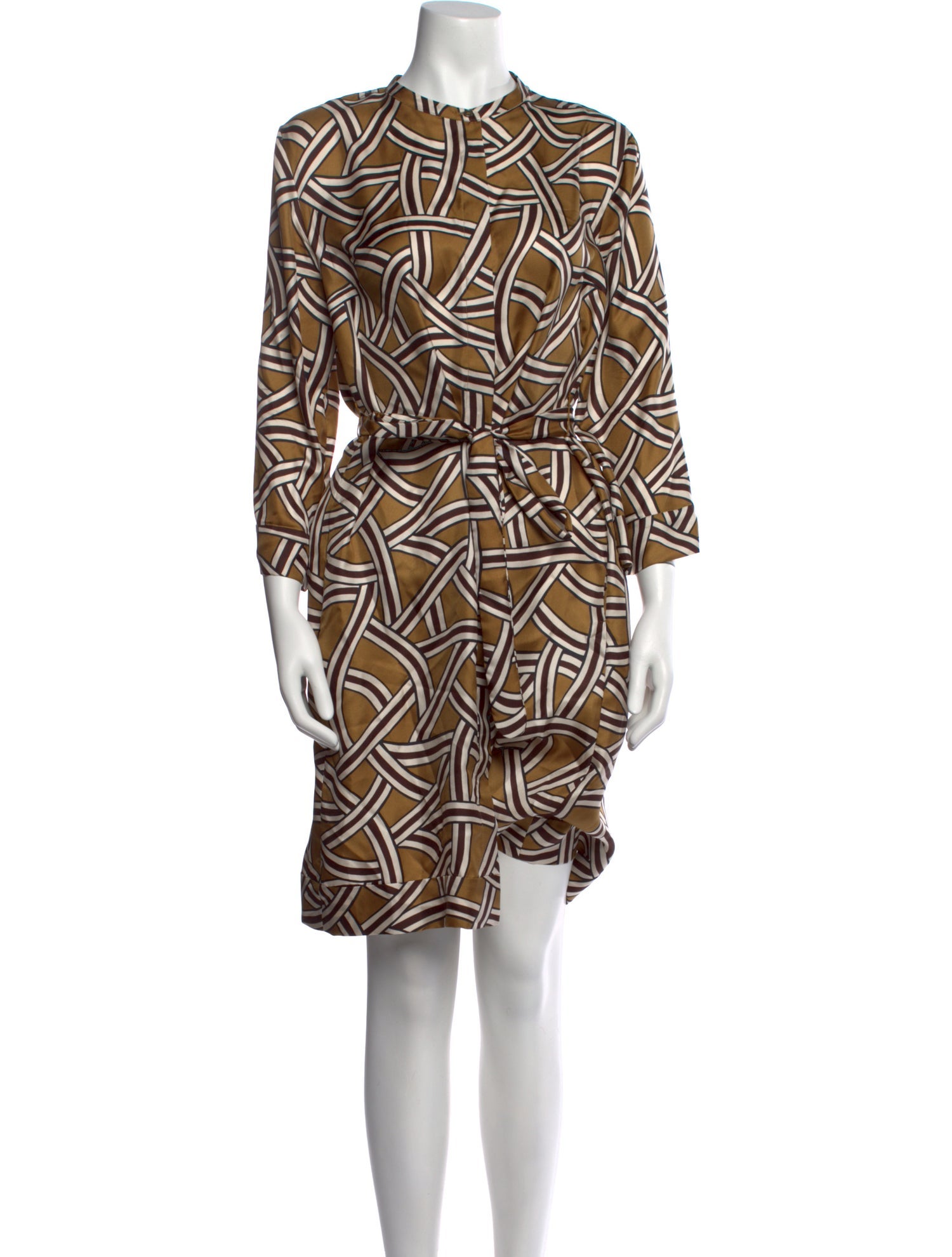 'S Max Mara Silk Knee-Length Dress