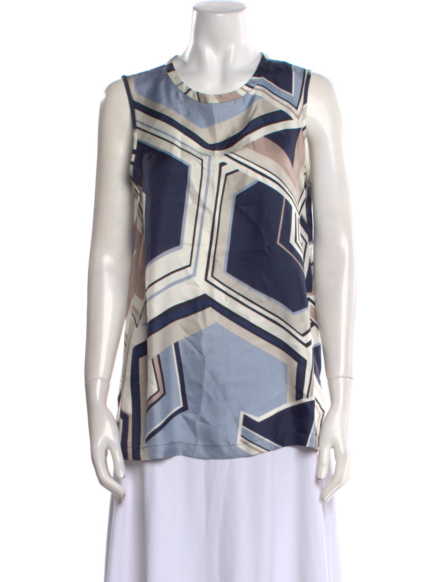 'S Max Mara Silk Printed Top