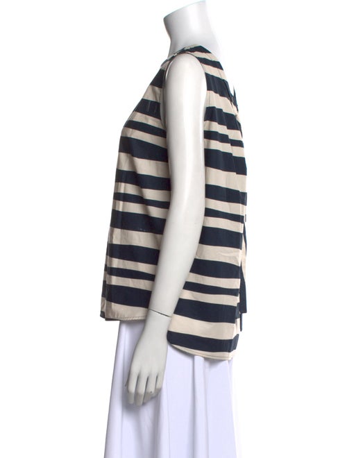 'S Max Mara Striped Scoop Neck Top