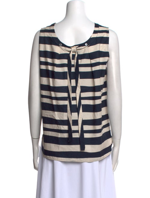 'S Max Mara Striped Scoop Neck Top