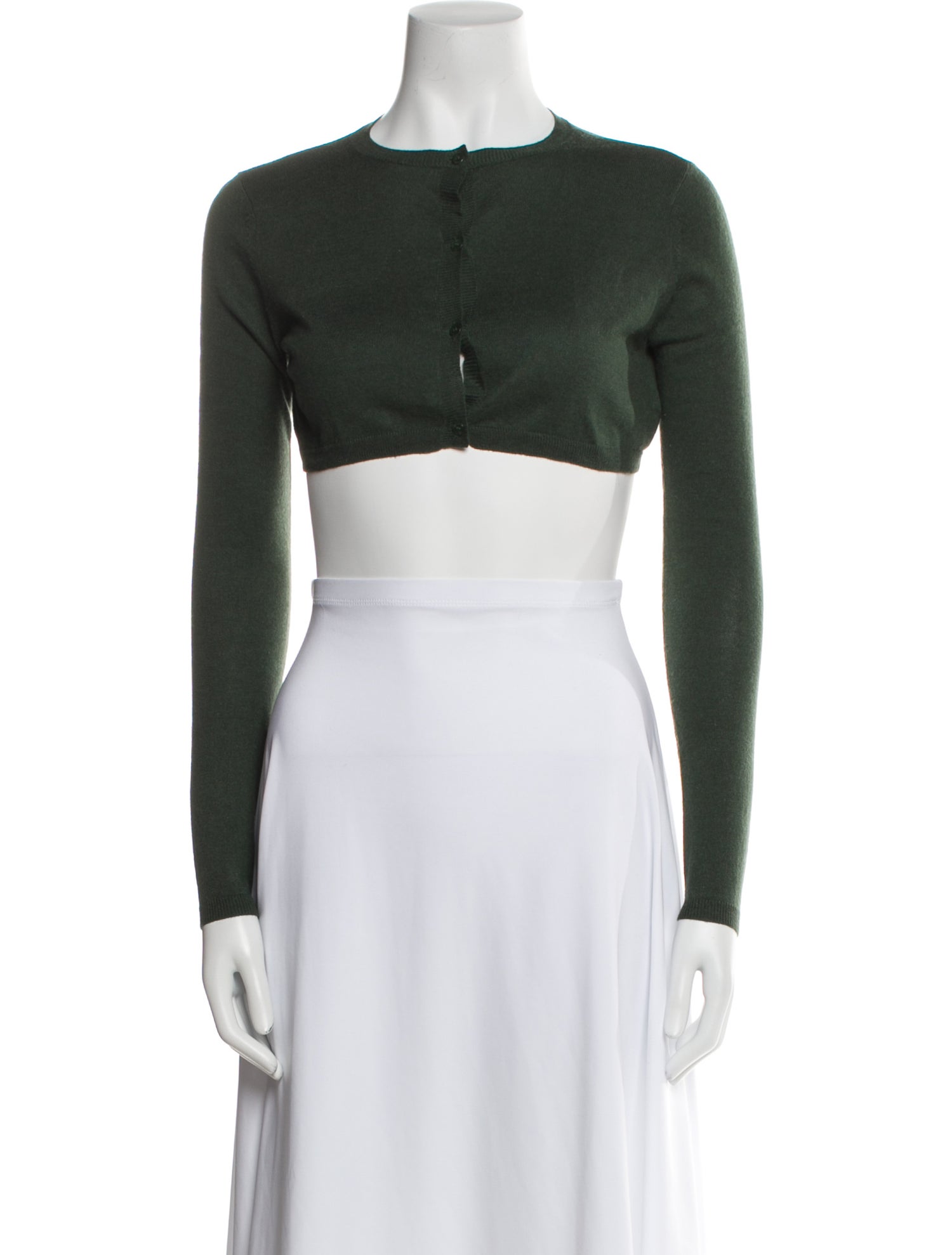 'S Max Mara Silk Crew Neck Crop Top