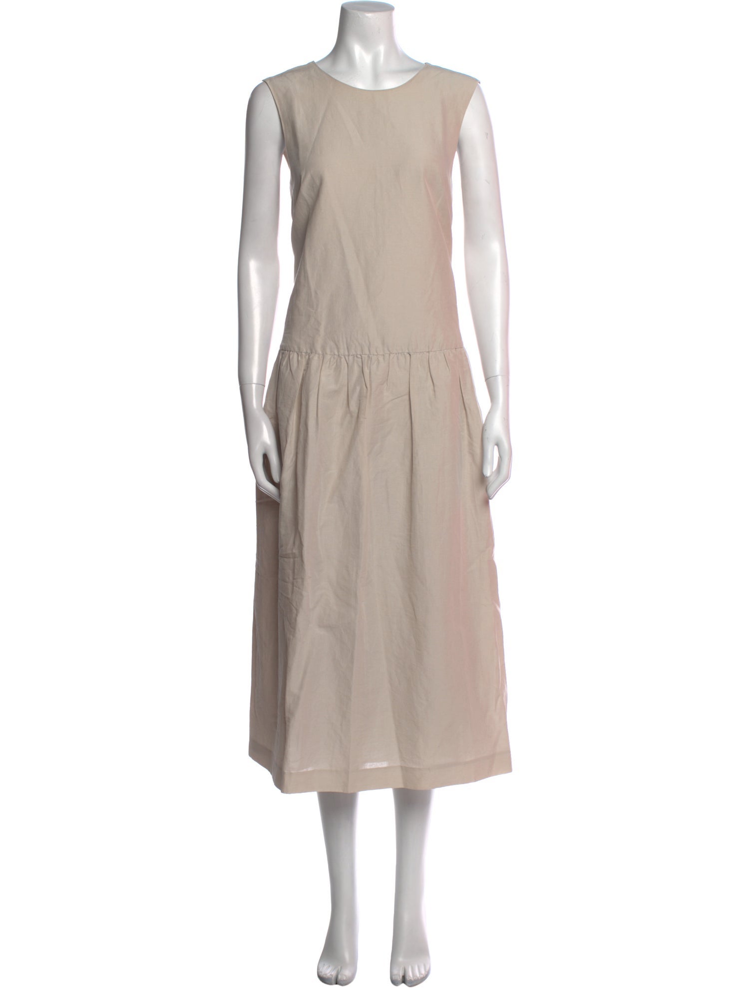 'S Max Mara Scoop Neck Long Dress