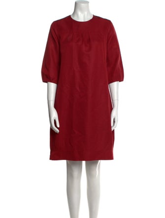 'S Max Mara Crew Neck Knee-Length Dress