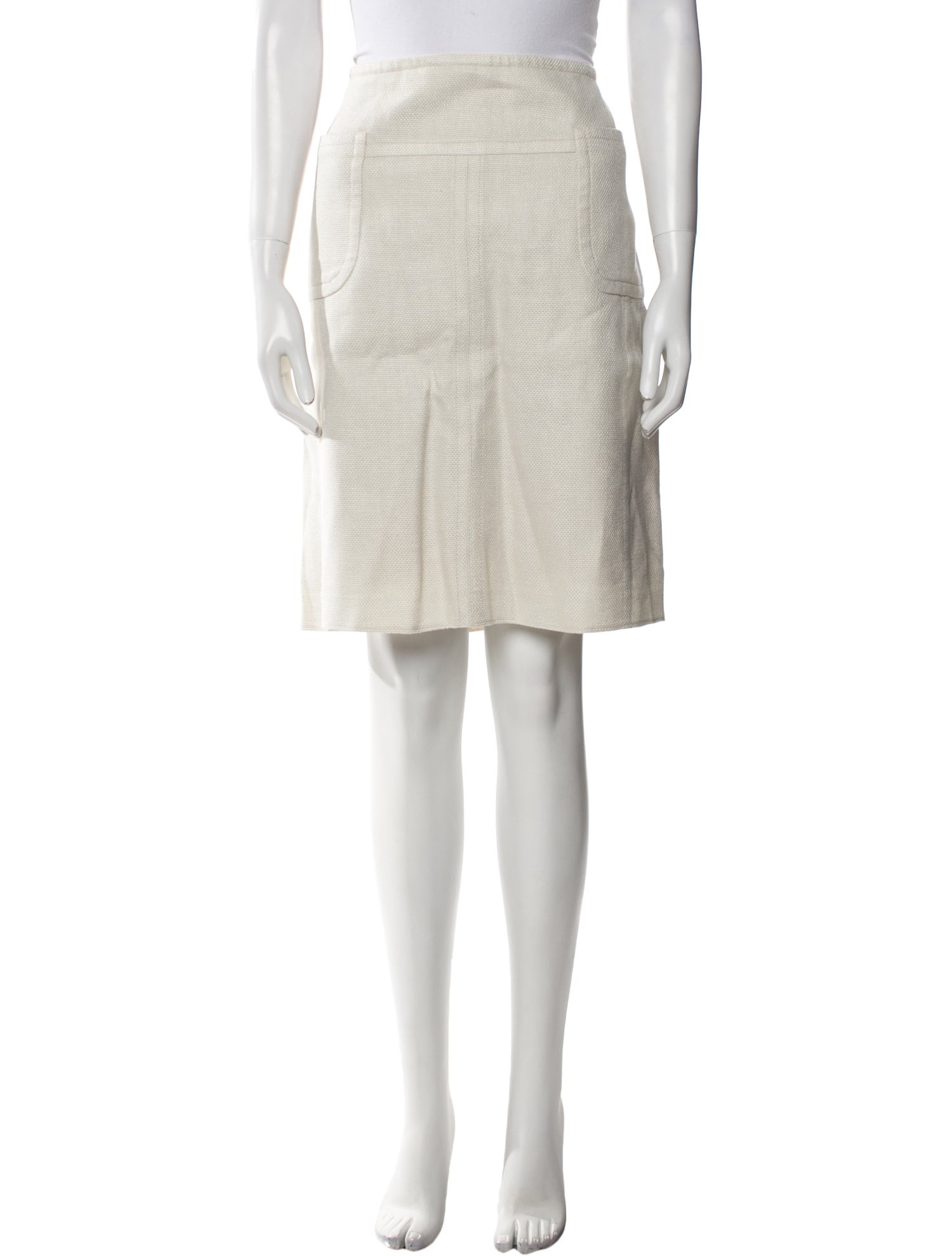 'S Max Mara Linen Knee-Length Skirt